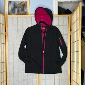 Women's Black  Jacket with Pink Accents size L/G (12-14)